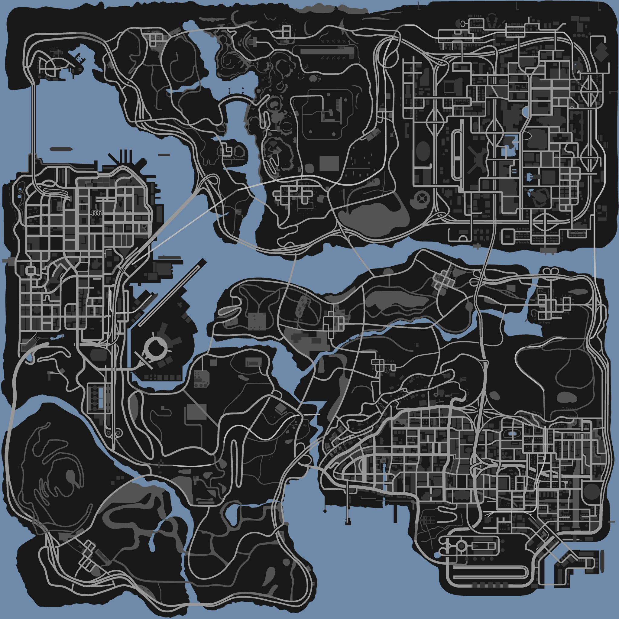 San Andreas world map